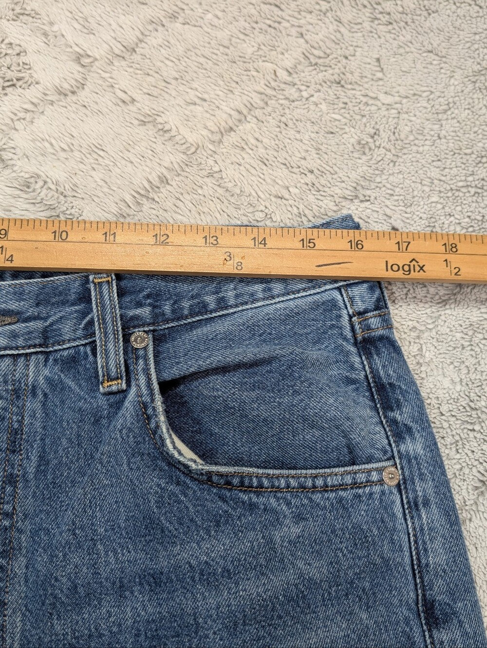 Citizens of Humanity Jeans Womens 30 Blue Baretta Relaxed Straight Cotton Denim - Picture 6 of 12
